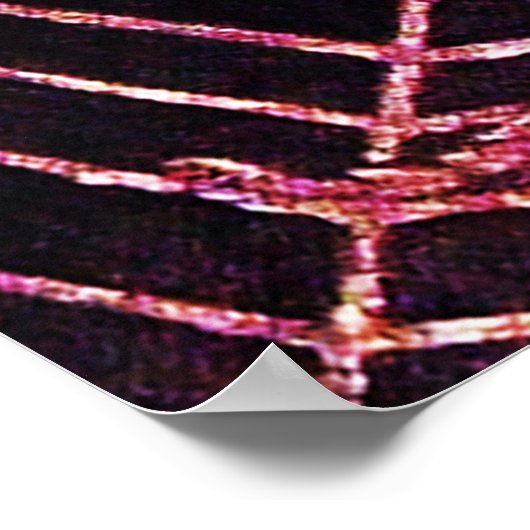 Poster SPIDER ET WEB Rouge Ruby Gemstone Noir (Coin)