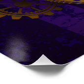 Poster Spider Steampunk sur Arrière - plan pourpre (Coin)