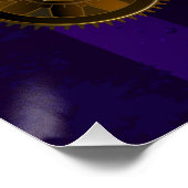 Poster Spider Steampunk sur Arrière - plan pourpre (Coin)