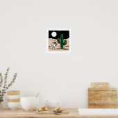 Poster Spike dans un désert illuminé par la Lune (Cuisine)