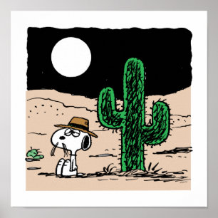 Poster Spike dans un désert illuminé par la Lune