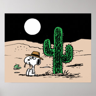Poster Spike dans un désert illuminé par la Lune