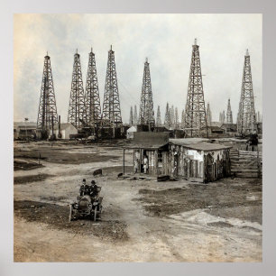 Poster Spindletop Oil field - Texas 1902