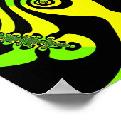 Poster Spinner en vert et jaune (Coin)