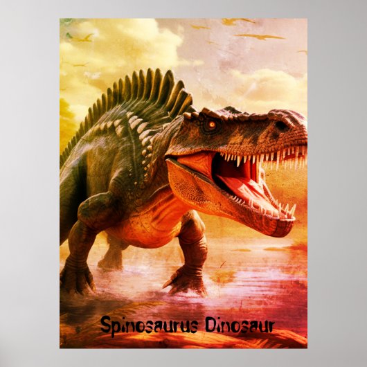 Poster Spinosaurus Dinosaur Vivid Bedroom Wall (Devant)