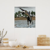 Poster Spinosaurus dinosaure mangeur poisson - rendu 3D (Cuisine)