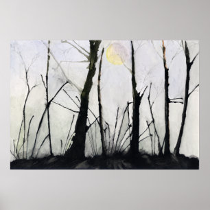 Poster Spiny Trees and Full Moon