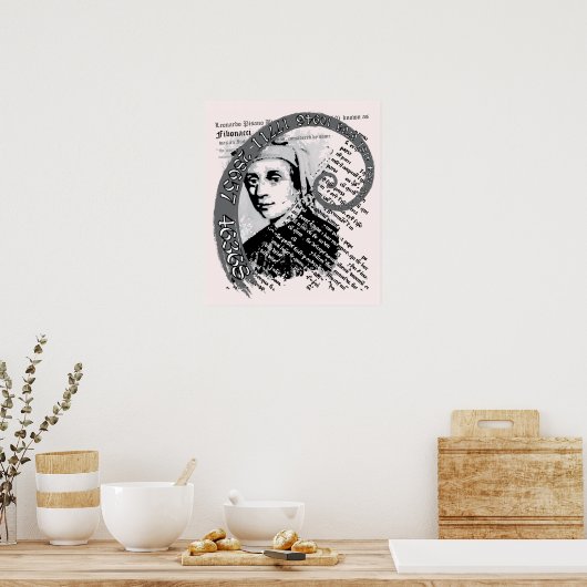 Poster Spiral de Fibonacci (Cuisine)