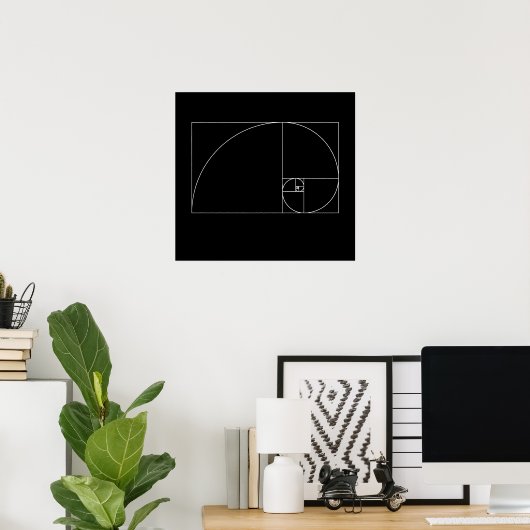Poster Spiral de Fibonacci (Bureau à domicile)