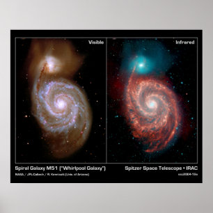 Poster Spiral Galaxy M51 Whirlpool Galaxy Poster/Imprimer