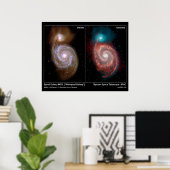 Poster Spiral Galaxy M51 Whirlpool Galaxy Poster/Imprimer (Bureau à domicile)