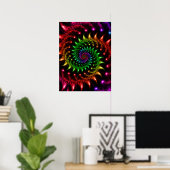 Poster Spirale arc-en-ciel (Bureau à domicile)