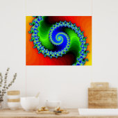 Poster Spirale arc-en-ciel, simple (impression) (Cuisine)