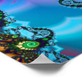 Poster Spirale bleue (Coin)
