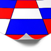 Poster Spirale bleue rouge blanc par Kenneth Yoncich (Coin)