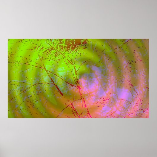 Poster Spirale d'arbres rouges. (Devant)
