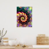 Poster Spirale d'art fractal (Cuisine)