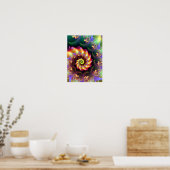 Poster Spirale d'art fractal (Cuisine)