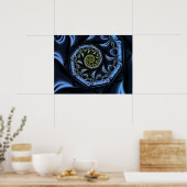 Poster Spirale de cœur bleu (Cuisine)