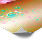 Poster Spirale de cœurs roses (Coin)