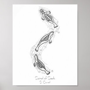 Poster Spirale de copie d'art de joints