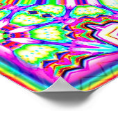 Poster Spirale de diamant arc-en-ciel (Coin)