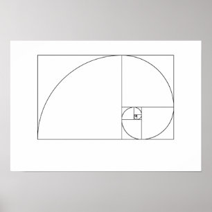 Poster Spirale de Fibonacci