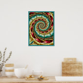 Poster Spirale de guirlande dorée (Cuisine)