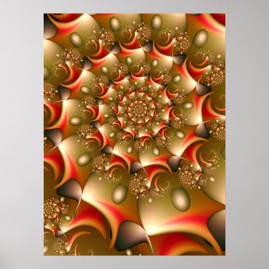 Poster Spirale de Haricots Dorés (Devant)