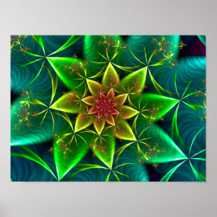 Poster Spirale de mer verte
