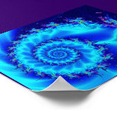 Poster Spirale de soie bleue (Coin)