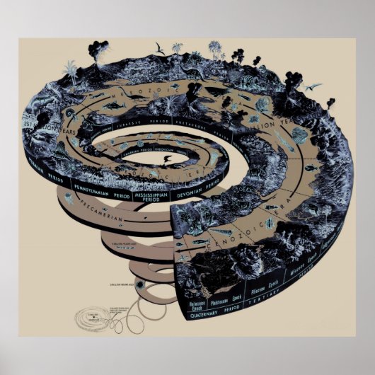 Poster Spirale De Temps Ancien En Tan (Devant)