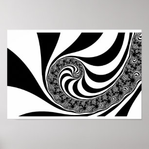 Poster Spirale de zèbre de Mandelbrot