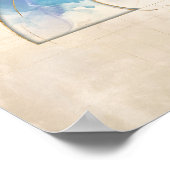 Poster Spirale dorée - Aquarelle (Coin)