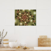 Poster Spirale dorée brillante (Cuisine)