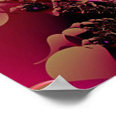 Poster Spirale en dentelle rose (Coin)