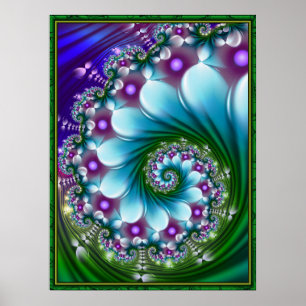 Poster Spirale en fleur de mer
