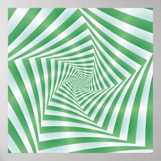 Poster Spirale en vert et bleu pâle (Devant)