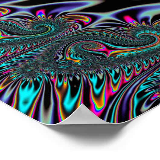 Poster Spirale esthétique néon (Coin)