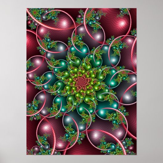 Poster Spirale florale de Bourgogne (Devant)