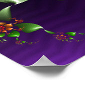 Poster Spirale florale verte (Coin)