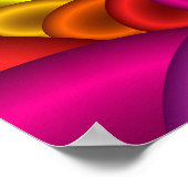 Poster Spirale fractale arc-en-ciel abstraite Vortex (Coin)