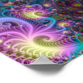 Poster Spirale fractale nacrée (Coin)