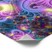 Poster Spirale fractale nacrée (Coin)