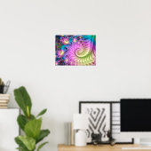 Poster Spirale fractale nacrée (Bureau à domicile)