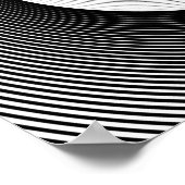 Poster Spirale géante de l'art moderne noir et blanc (Coin)