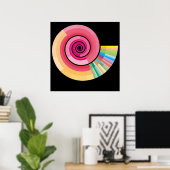 Poster spirale géologique à échelle temporelle (Bureau à domicile)