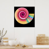 Poster spirale géologique à échelle temporelle (Cuisine)