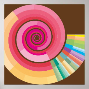 Poster spirale géologique à échelle temporelle