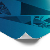 Poster Spirale géométrique bleue (Coin)